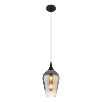 Globo - Chandelier on a string 1xE27/60W/230V d. 18 cm black