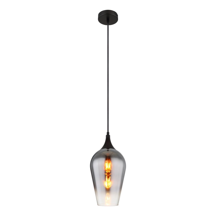 Globo - Chandelier on a string 1xE27/60W/230V d. 18 cm black
