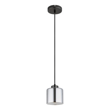 Globo - Chandelier on a string 1xE27/60W/230V shiny chrome d. 14 cm