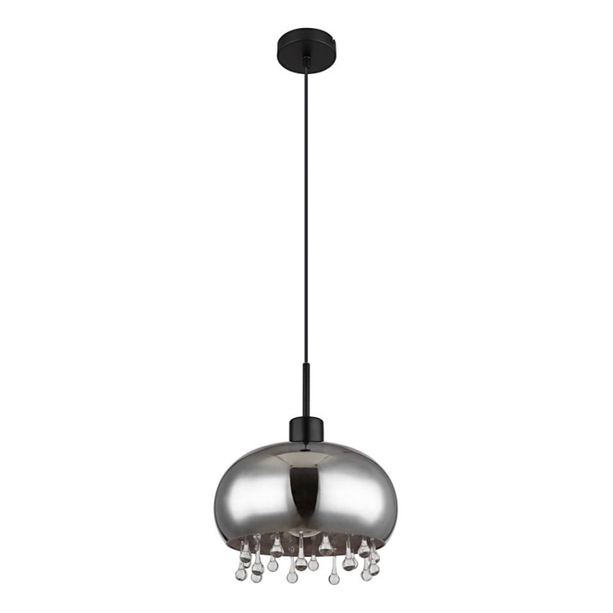 Globo - Chandelier on a string 1xE27/9W/230V d. 28 cm black