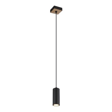Globo - Chandelier on a string 1xGU10/35W/230V black/brown