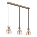 Globo - Chandelier on a string 3xE14/40W/230V brown/smoky