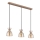 Globo - Chandelier on a string 3xE14/40W/230V brown/smoky