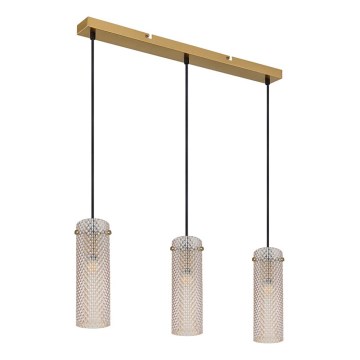 Globo - Chandelier on a string 3xE14/40W/230V gold