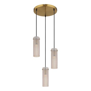 Globo - Chandelier on a string 3xE14/40W/230V gold