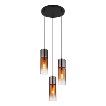 Globo - Chandelier on a string 3xE27/25W/230V black/copper