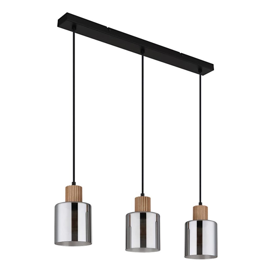 Globo - Chandelier on a string 3xE27/25W/230V black