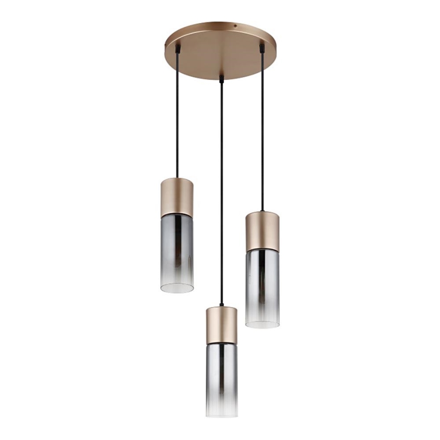 Globo - Chandelier on a string 3xE27/25W/230V bronze d. 34 cm