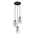 Globo - Chandelier on a string 3xE27/40W/230V d. 25 cm black