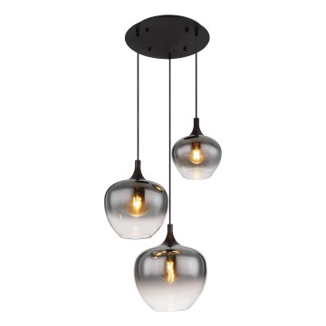 Globo - Chandelier on a string 3xE27/40W/230V d. 48 cm black