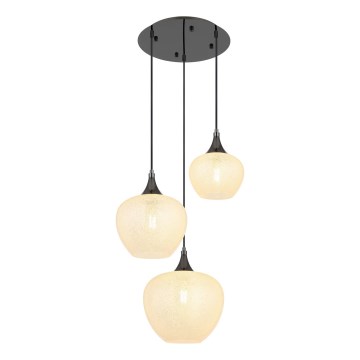 Globo - Chandelier on a string 3xE27/40W/230V white/anthracite