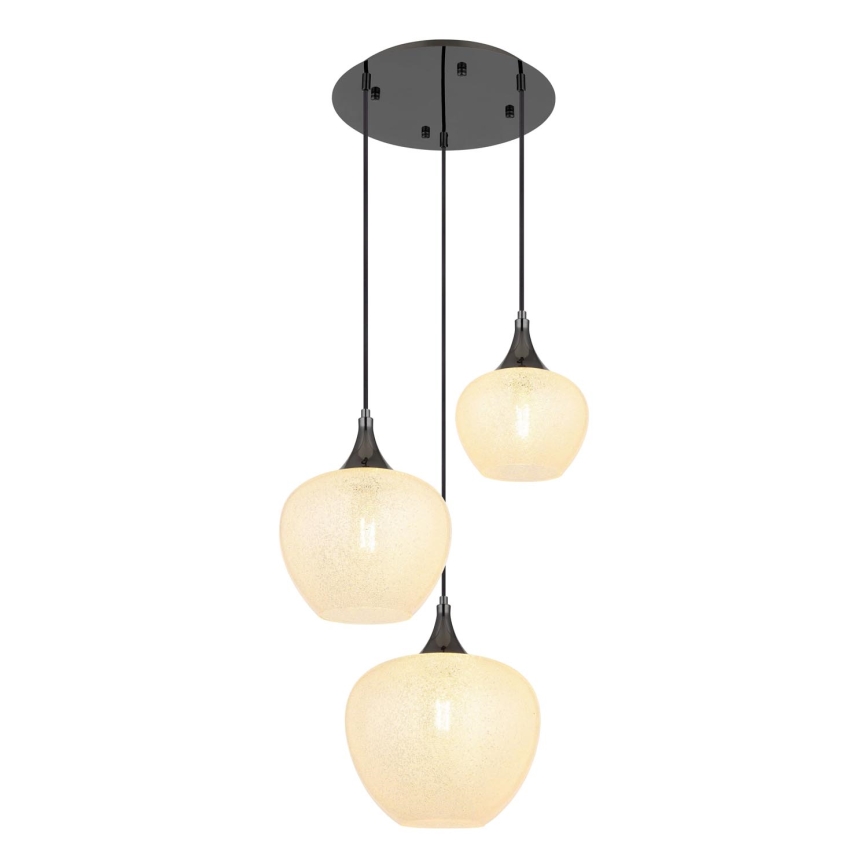 Globo - Chandelier on a string 3xE27/40W/230V white/anthracite
