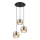 Globo - Chandelier on a string 3xE27/60W/230V black/brass
