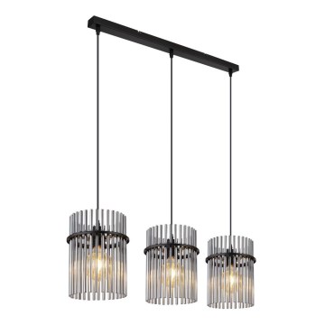 Globo - Chandelier on a string 3xE27/60W/230V black
