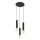 Globo - Chandelier on a string 3xE27/60W/230V black wood