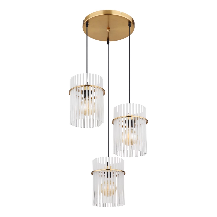 Globo - Chandelier on a string 3xE27/60W/230V d. 47 cm gold