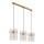 Globo - Chandelier on a string 3xE27/60W/230V gold