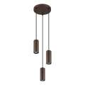 Globo - Chandelier on a string 3xGU10/25W/230V brown