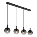 Globo - Chandelier on a string 4xE27/10W/230V black