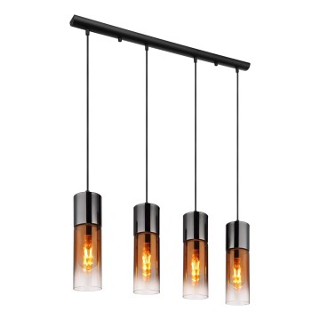 Globo - Chandelier on a string 4xE27/25W/230V black/copper