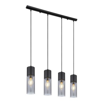 Globo - Chandelier on a string 4xE27/25W/230V black