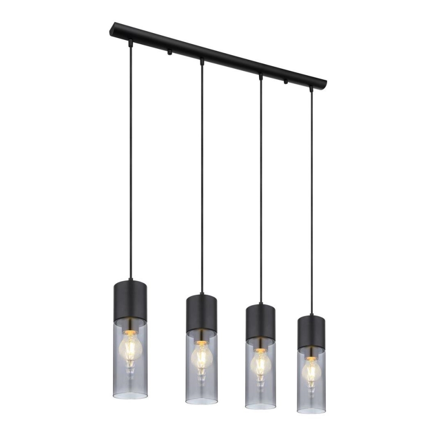 Globo - Chandelier on a string 4xE27/25W/230V black
