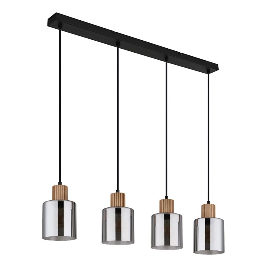 Globo - Chandelier on a string 4xE27/25W/230V black