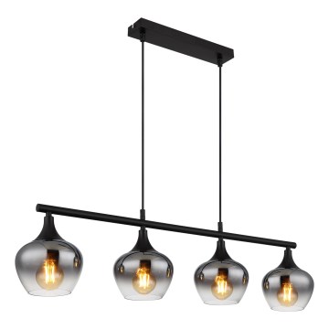 Globo - Chandelier on a string 4xE27/40W/230V black