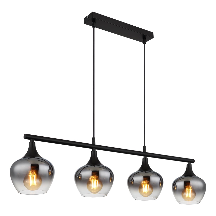 Globo - Chandelier on a string 4xE27/40W/230V black