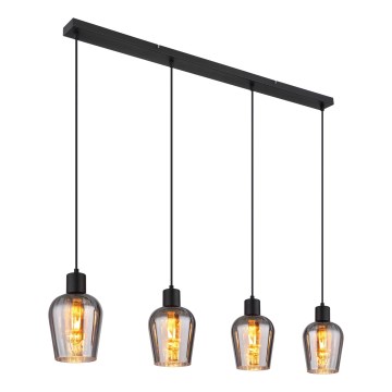 Globo - Chandelier on a string 4xE27/40W/230V black