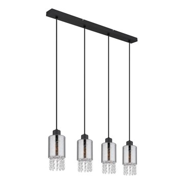 Globo - Chandelier on a string 4xE27/40W/230V black
