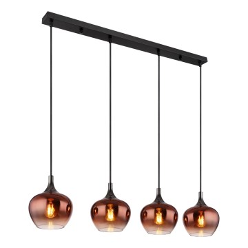 Globo - Chandelier on a string 4xE27/40W/230V copper