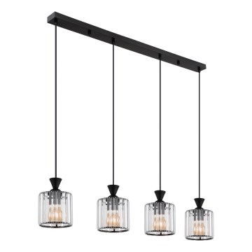 Globo - Chandelier on a string 4xE27/60W/230V black