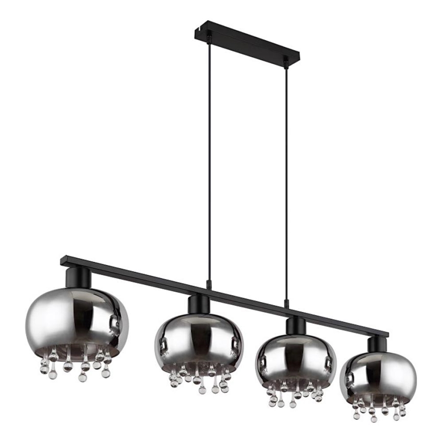 Globo - Chandelier on a string 4xE27/9W/230V black