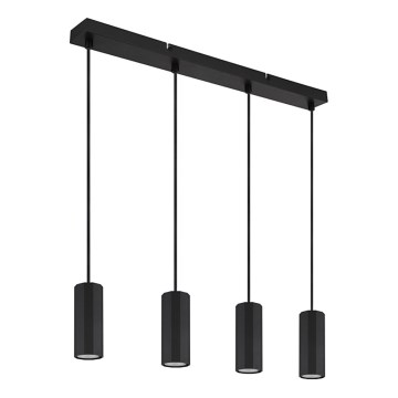 Globo - Chandelier on a string 4xGU10/25W/230V black