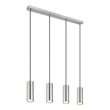 Globo - Chandelier on a string 4xGU10/35W/230V matte chrome