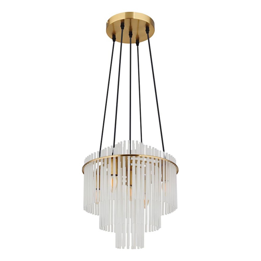 Globo - Chandelier on a string 5xE14/40W/230V gold