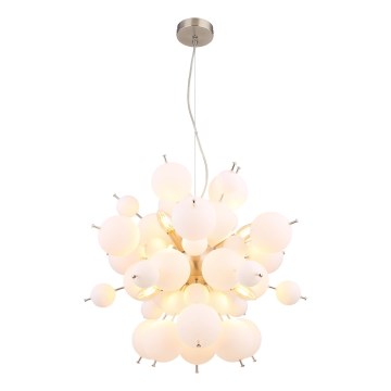 Globo - Chandelier on a string 6xE14/25W/230V d. 55 cm white