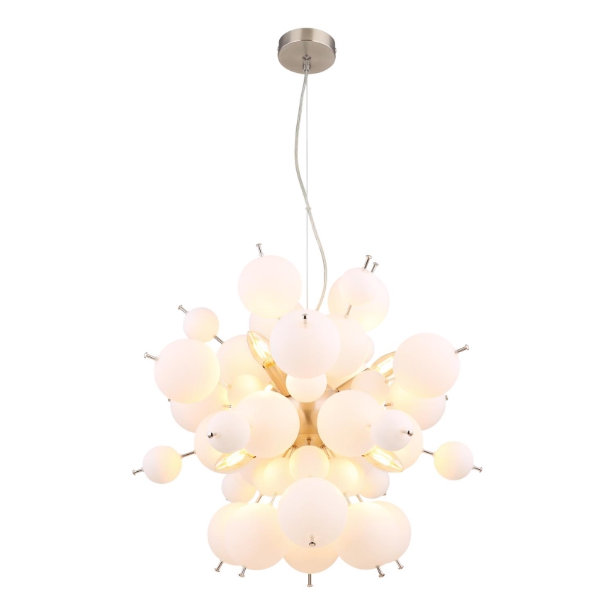 Globo - Chandelier on a string 6xE14/25W/230V d. 55 cm white