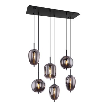Globo - Chandelier on a string 6xE14/40W/230V black