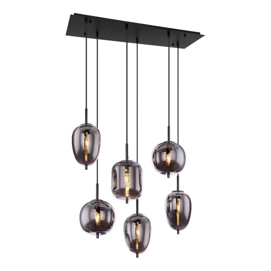 Globo - Chandelier on a string 6xE14/40W/230V black