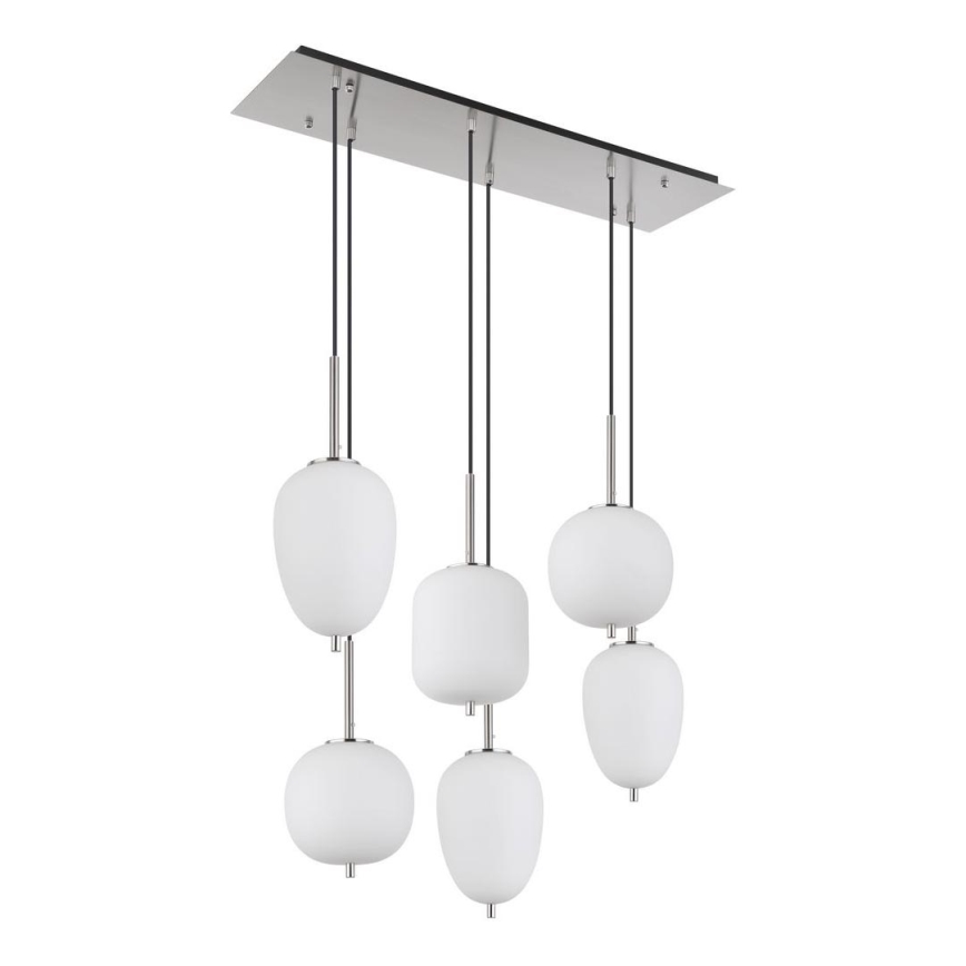 Globo - Chandelier on a string 6xE14/40W/230V shiny chrome
