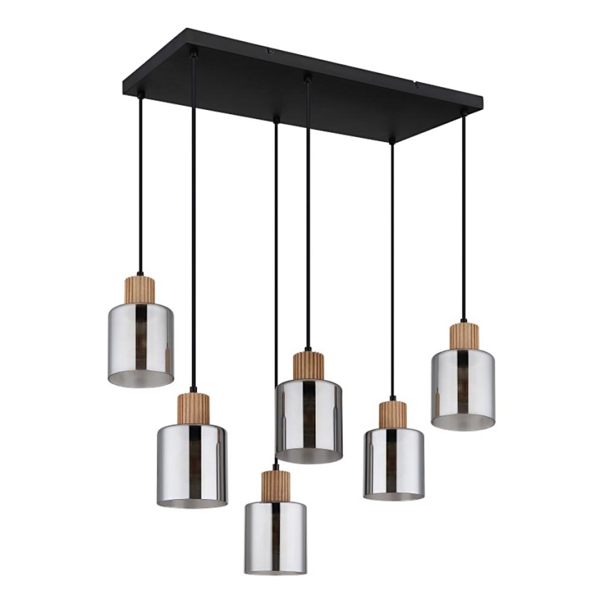 Globo - Chandelier on a string 6xE27/25W/230V black