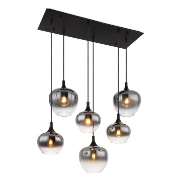 Globo - Chandelier on a string 6xE27/40W/230V black