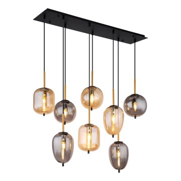 Globo - Chandelier on a string 8xE14/40W/230V brass