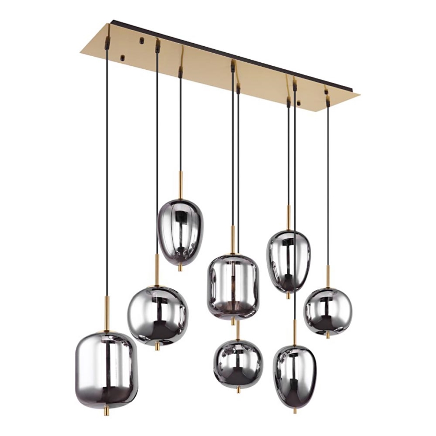 Globo - Chandelier on a string 8xE14/40W/230V smoky