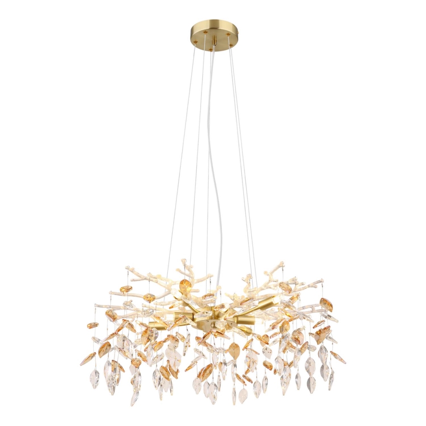 Globo - Chandelier on a string 8xG9/8W/230V d. 61 cm gold