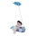 Globo - Children's chandelier 2xE27/40W/230V