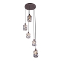 Globo - Crystal chandelier on a string 5xE14/40W/230V