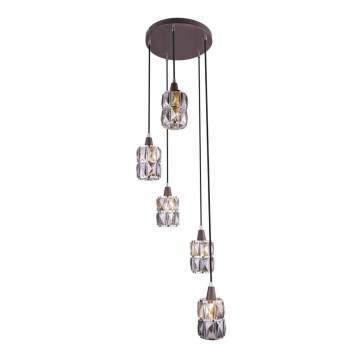 Globo - Crystal chandelier on a string 5xE14/40W/230V